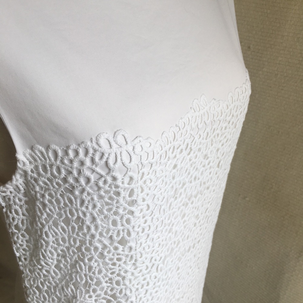 Elie Tahari Architectural Modern Lace Sheath Dress - Picture 8 of 8